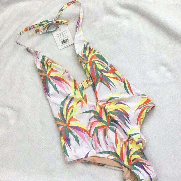 L’ Agent Provocateur Tayler Swimsuit Tropical Print Size S NWT - Picture 4 of 6